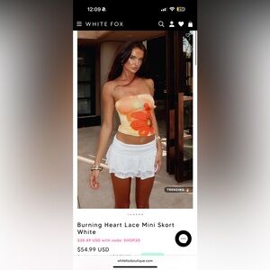 Burning Heart Lace skirt Mini